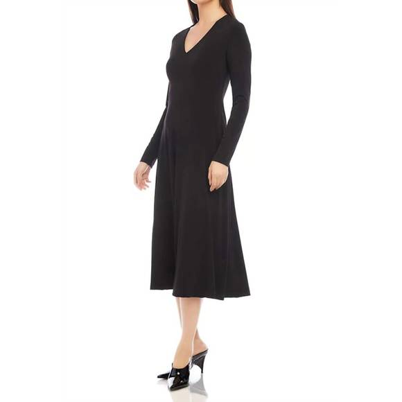 NEW KAREN KANE kate midi dress in black - Picture 2 of 3